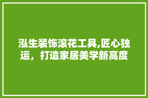 泓生装饰滚花工具,匠心独运，打造家居美学新高度 室内设计
