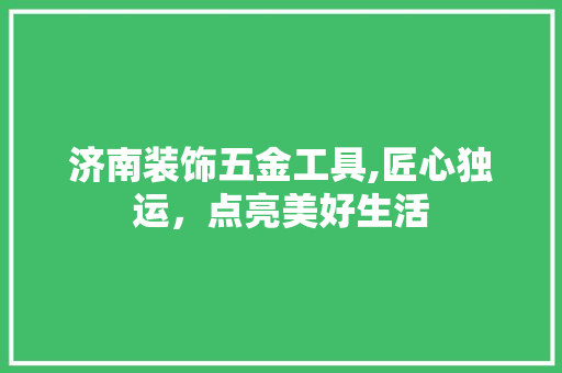 济南装饰五金工具,匠心独运，点亮美好生活 现代风格装饰