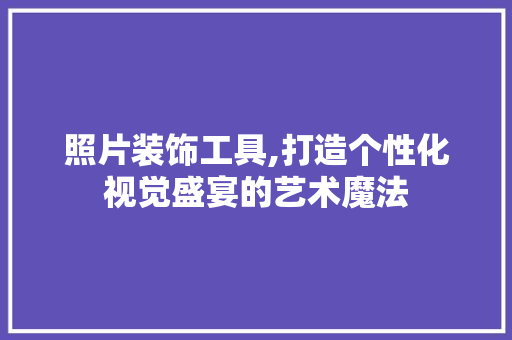 照片装饰工具,打造个性化视觉盛宴的艺术魔法 中式风格装饰