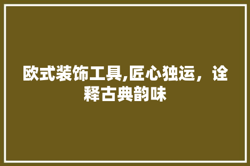 欧式装饰工具,匠心独运，诠释古典韵味 客厅装修