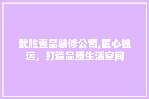 武胜壹品装修公司,匠心独运，打造品质生活空间 木雕艺术