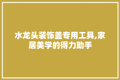 水龙头装饰盖专用工具,家居美学的得力助手 木雕艺术
