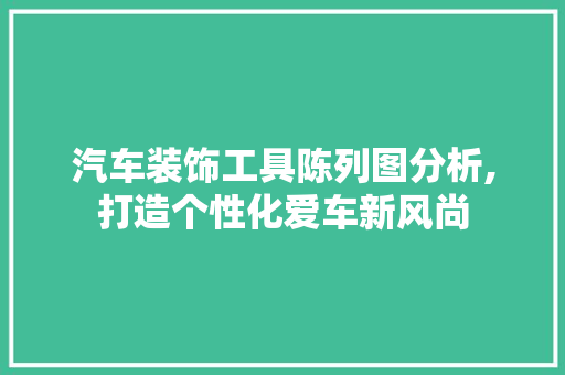 汽车装饰工具陈列图分析,打造个性化爱车新风尚 客厅装修