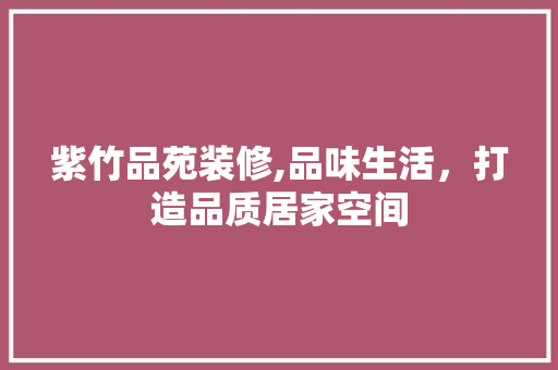 紫竹品苑装修,品味生活，打造品质居家空间 客厅装修