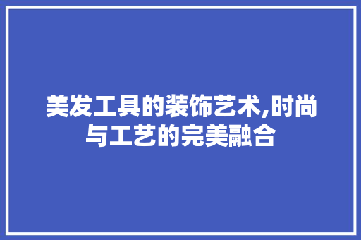 美发工具的装饰艺术,时尚与工艺的完美融合