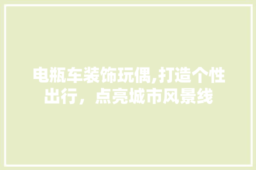 电瓶车装饰玩偶,打造个性出行，点亮城市风景线