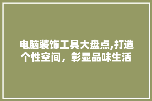 电脑装饰工具大盘点,打造个性空间，彰显品味生活