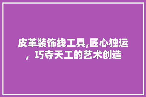 皮革装饰线工具,匠心独运，巧夺天工的艺术创造 卧室装修