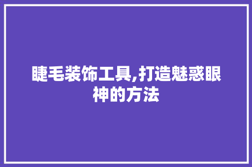 睫毛装饰工具,打造魅惑眼神的方法