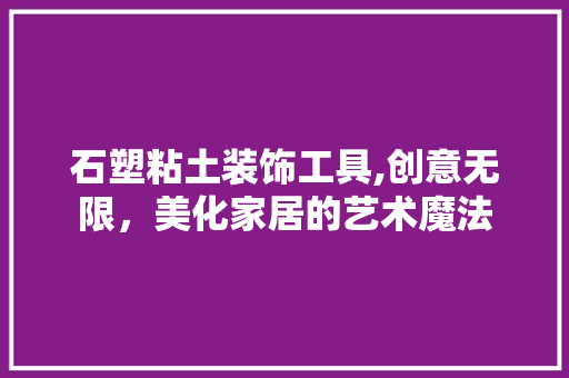 石塑粘土装饰工具,创意无限，美化家居的艺术魔法 家居装修