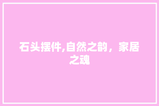 石头摆件,自然之韵，家居之魂 中式风格装饰