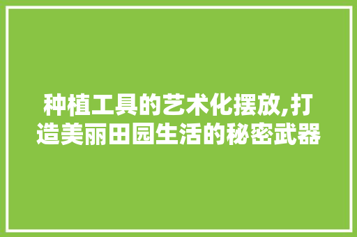 种植工具的艺术化摆放,打造美丽田园生活的秘密武器 卧室装修