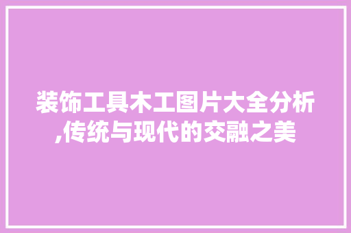 装饰工具木工图片大全分析,传统与现代的交融之美 木雕艺术