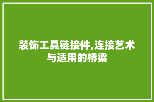装饰工具链接件,连接艺术与适用的桥梁 地板材料