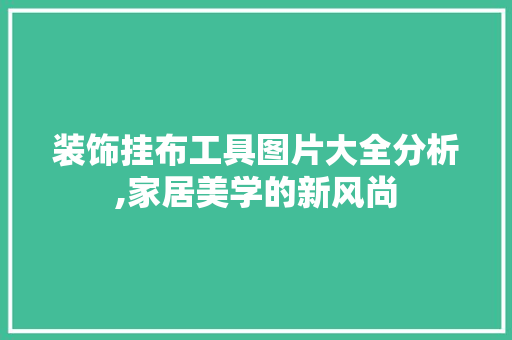 装饰挂布工具图片大全分析,家居美学的新风尚 客厅装修