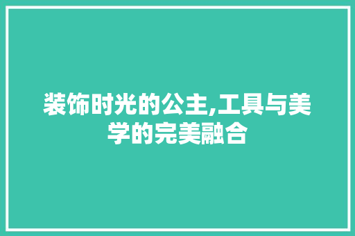 装饰时光的公主,工具与美学的完美融合