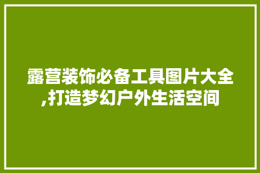 露营装饰必备工具图片大全,打造梦幻户外生活空间