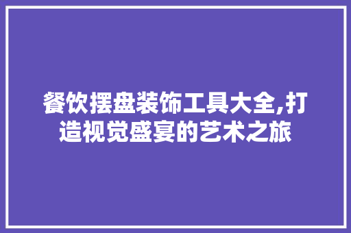 餐饮摆盘装饰工具大全,打造视觉盛宴的艺术之旅