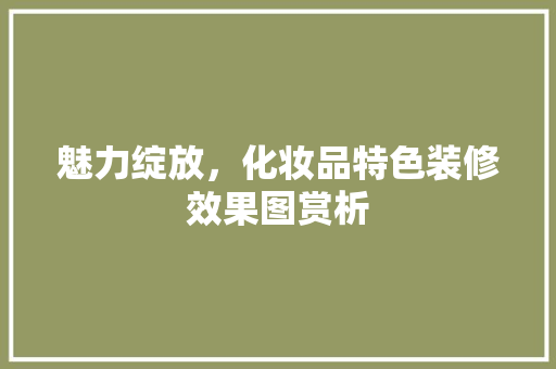 魅力绽放，化妆品特色装修效果图赏析