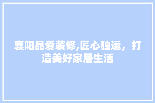 襄阳品爱装修,匠心独运，打造美好家居生活 现代风格装饰