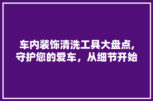 车内装饰清洗工具大盘点,守护您的爱车，从细节开始 现代风格装饰