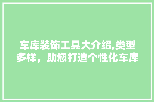 车库装饰工具大介绍,类型多样，助您打造个性化车库空间 木雕艺术