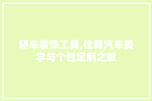 轿车装饰工具,诠释汽车美学与个性定制之旅 地板材料